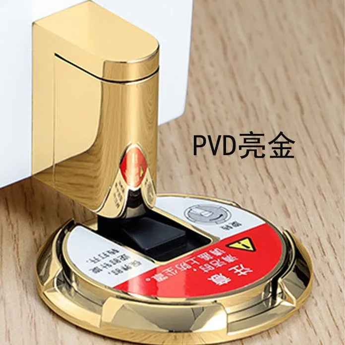 Door Stopper Magnetic Door Stopper No Drilling Silent Floor Door Stop with Screws Adhesive Adjustable Mechanical Magnetic Oasis Select PVD bright gold