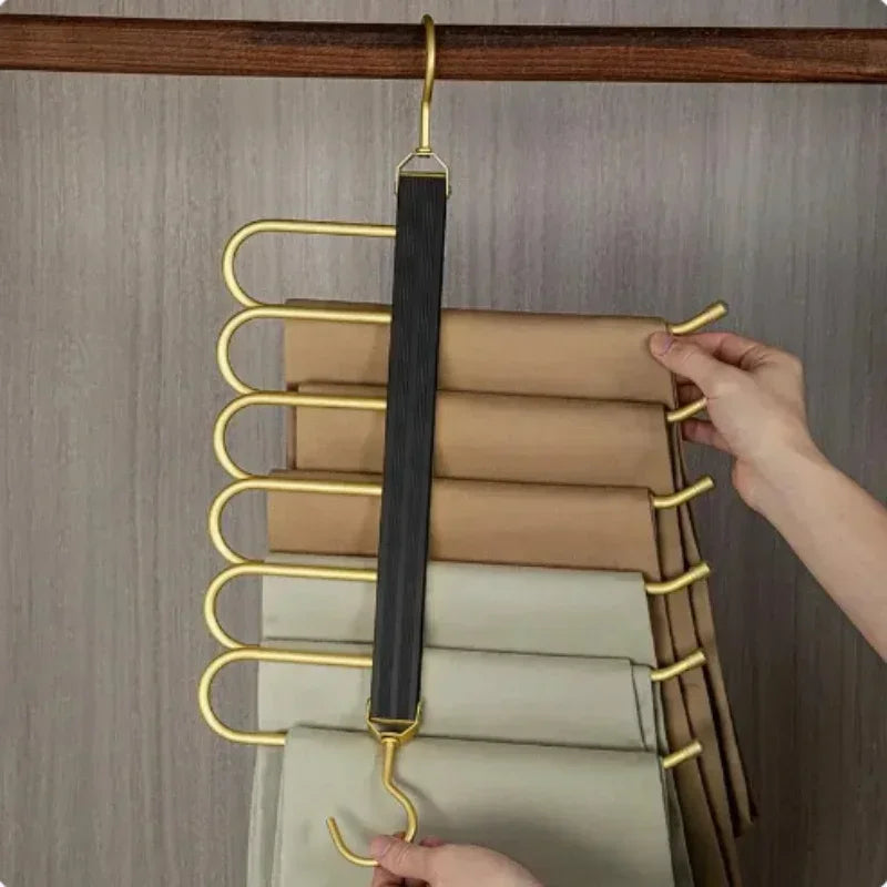 6-in-1 Foldable Pants Hanger – Space-Saving Closet Organizer Pants Hanger Organizer Oasis Select