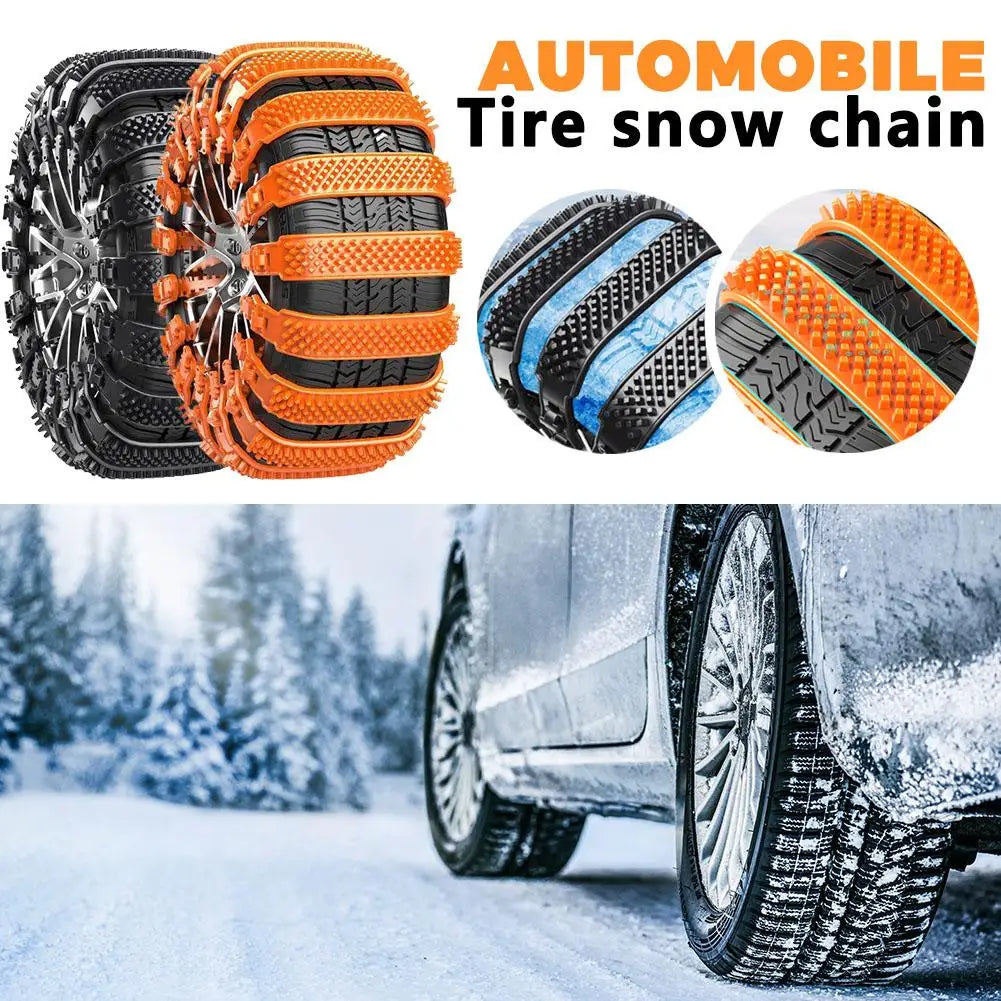 20/10pcs Snow Chain Urethane Set Wheel Ties Belts Widen Thicken Car Tire Crawler Anti-skid Wheel Tyre Ties Winter Emergency Tool Oasis Select