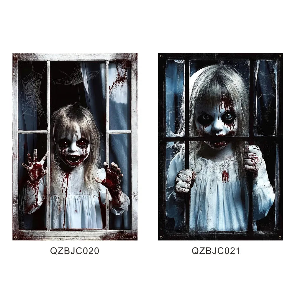 New Halloween Horror Eye Character False Window Decoration Holiday Window Costume Decoration Oasis Select