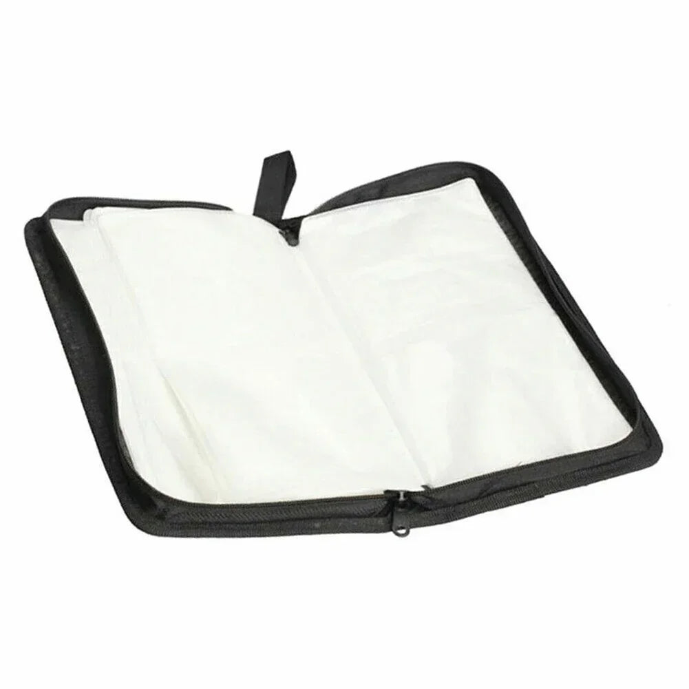 Portable Zipper DVD CD Holder 80pcs Capacity Storage Pouch Bag Double-side CD DVD Storage Sleeve Case Wallet Album Carrying Case Oasis Select