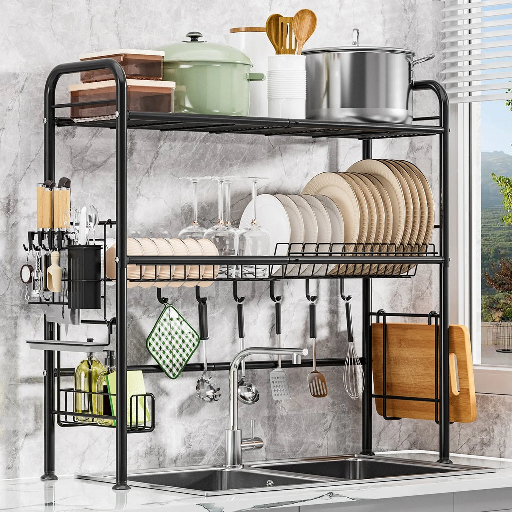 Kitchen Sink Shelf Kitchen Utensils Knife Holder Tableware Drain Holder Bowl Holder Countertop Dish Storage Rack Oasis Select