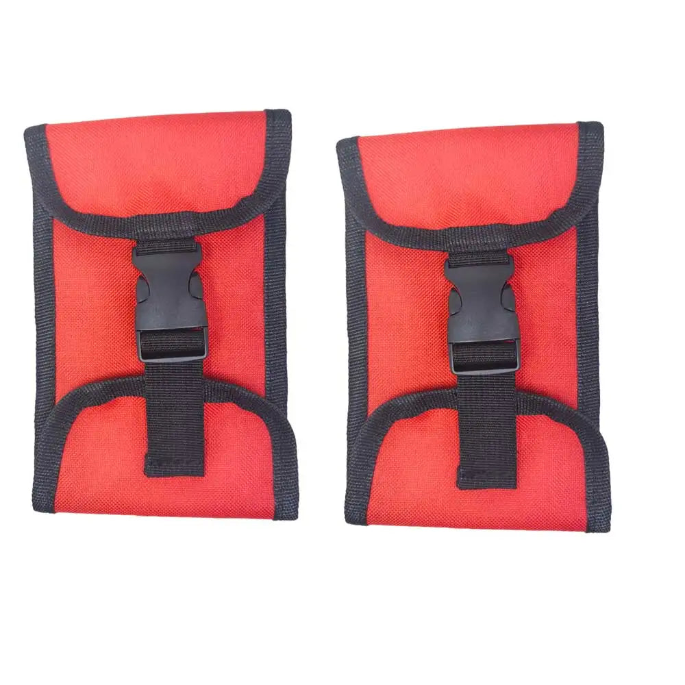 Adjustable Diving Weight Belt Pouch with Quick Release Bucke Technical Sidemount Scuba Gear Lead Weight Bag Oasis Select red 2pc