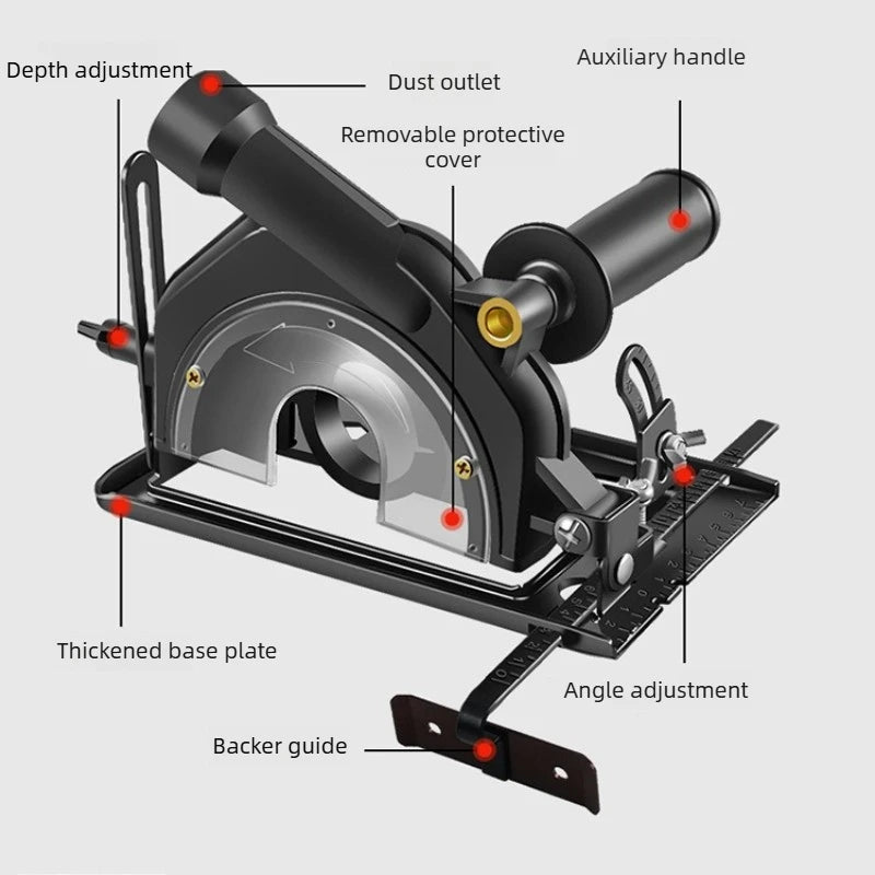 1PC 45 ° Adjustable Angle Grinder Bracket Angle Grinder To Cutting Machine Bracket Dust-free Angle Grinder Base Bracket Oasis Select