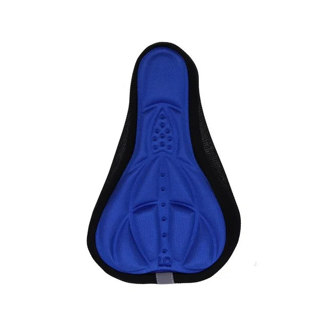 3D Bike Saddle Cover, Breathable Comfort Foam Seat Cushion for Cycling, Super Soft Bicycle Seat Pad for Men Women Bicycle Seat Oasis Select Blue