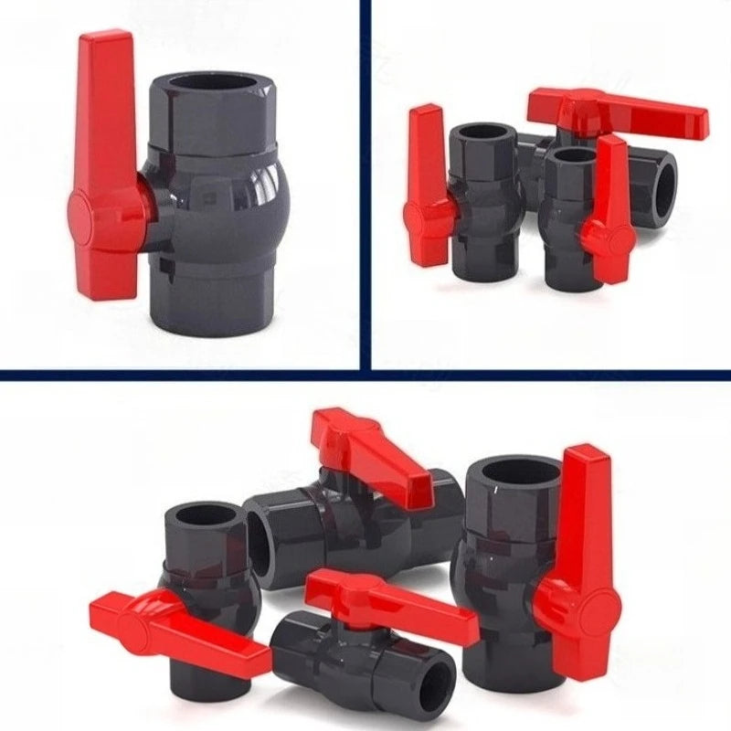 Dark Gray Long Handled Ball Valve PVC DN15 20 25 32 40 50 Plastic Single-sided Fittings Switch Socket Industrial Adhesive Oasis Select