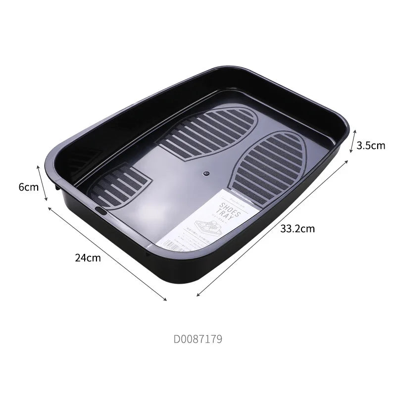 Car Shoes Storage Tray Interior Multifunctional Durable Accessory Tidying Vehicle Organizer Under Seat Container Box Oasis Select black