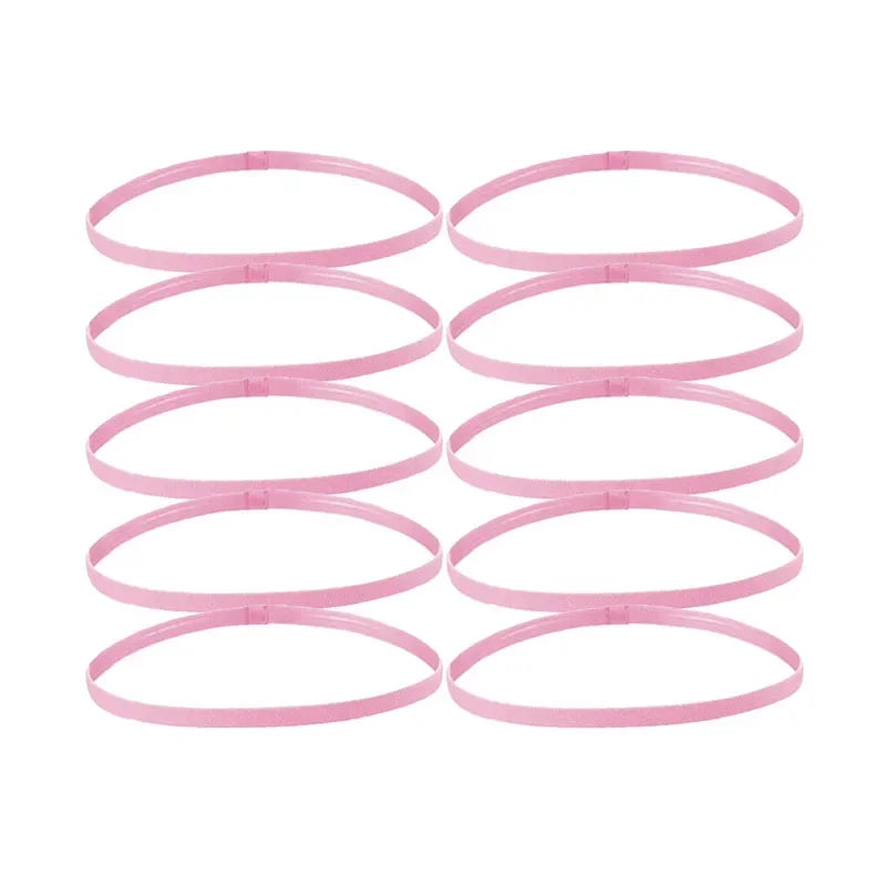 5/10pcs Sweat Absorbing Moisture Non-Slip Sports Hair Band Running Mountaineering Badminton Multifunctional Elastic Hair Band Oasis Select pink-10pcs