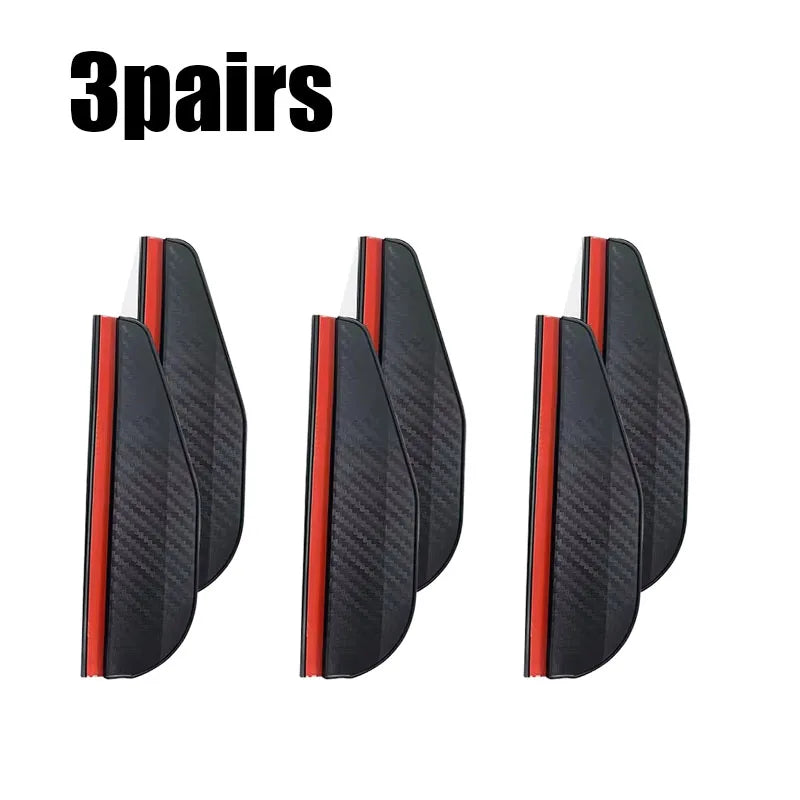 1/2/3/4pairs Car Rearview Mirror Rain Eyebrow Carbon Fiber Universal Car Rain Shield Reversing Mirror Rain Cover Car Accessorie Oasis Select 3pairs Black-B