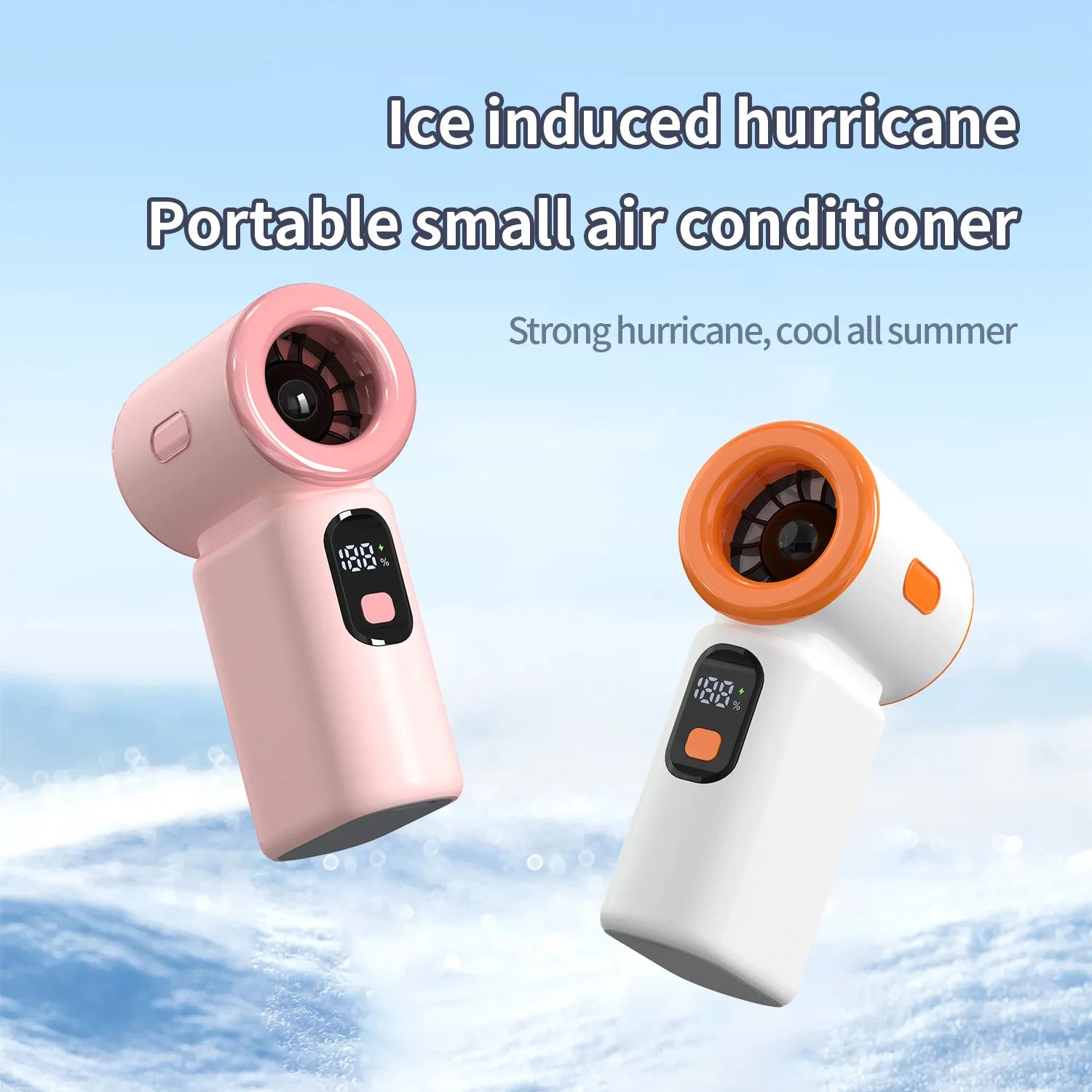 URGGU Mini Handheld USB Rechargeable Fan – Digital Display