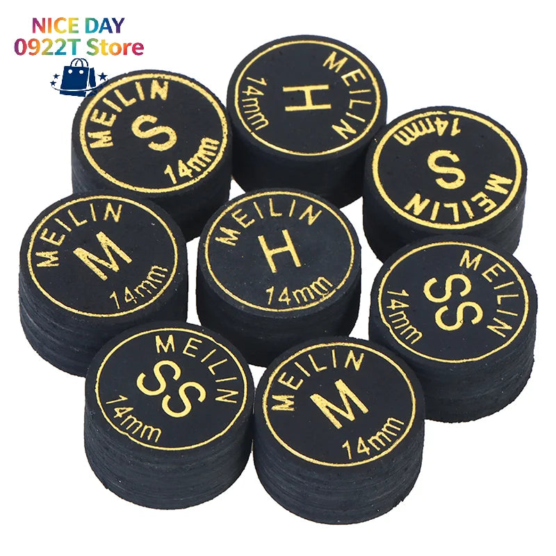2pcs/Lot 14mm Japanese Cue Tip Quality Pool Billiard Pigskin Cue Tip 9 Layers Snooker Cue Tip@#X Oasis Select