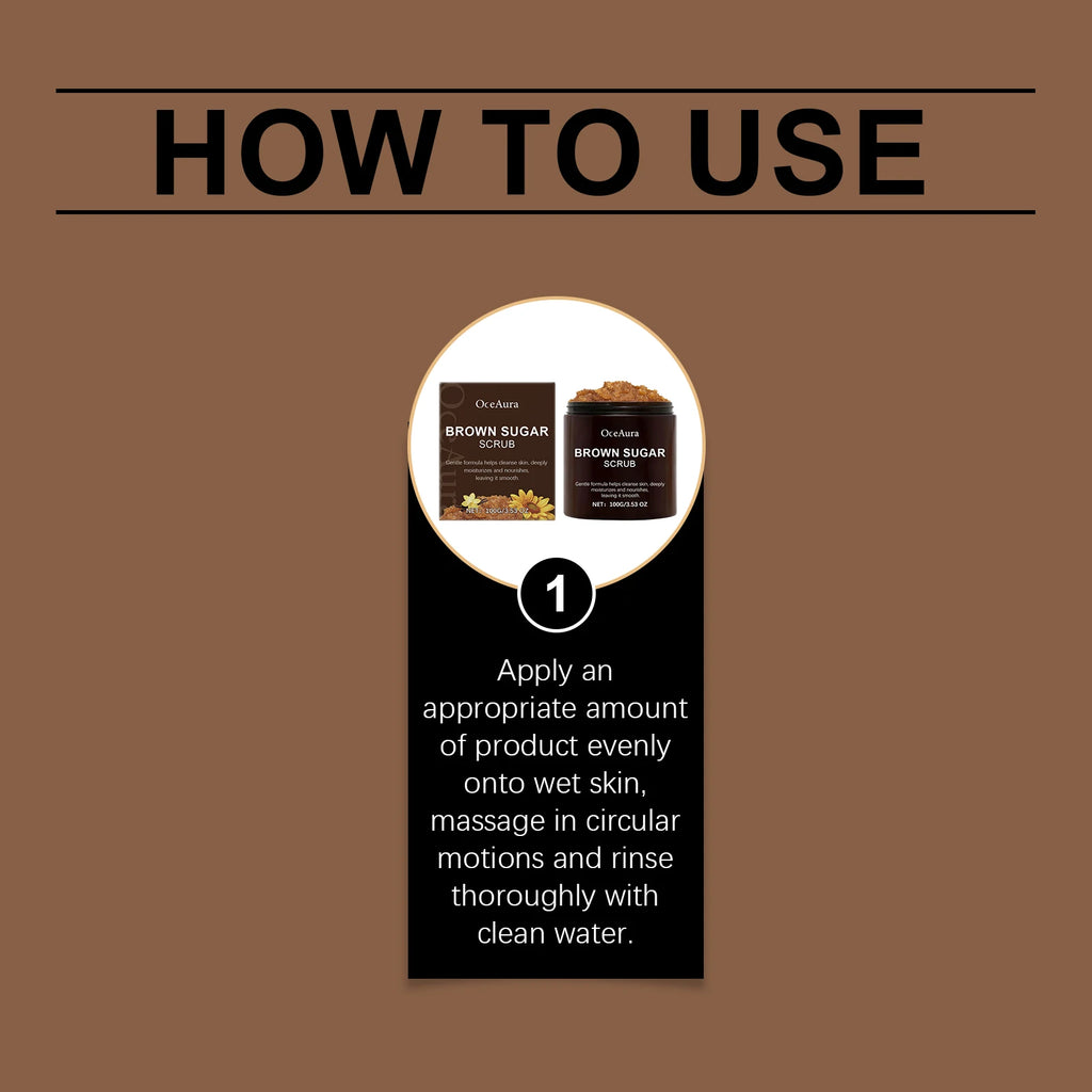 Reduces Roughness Brown Sugar Body Scrub Gently Cleanses Dead Skin Plant Oils Nourish Skin Leaving It Smooth and Soft Oasis Select
