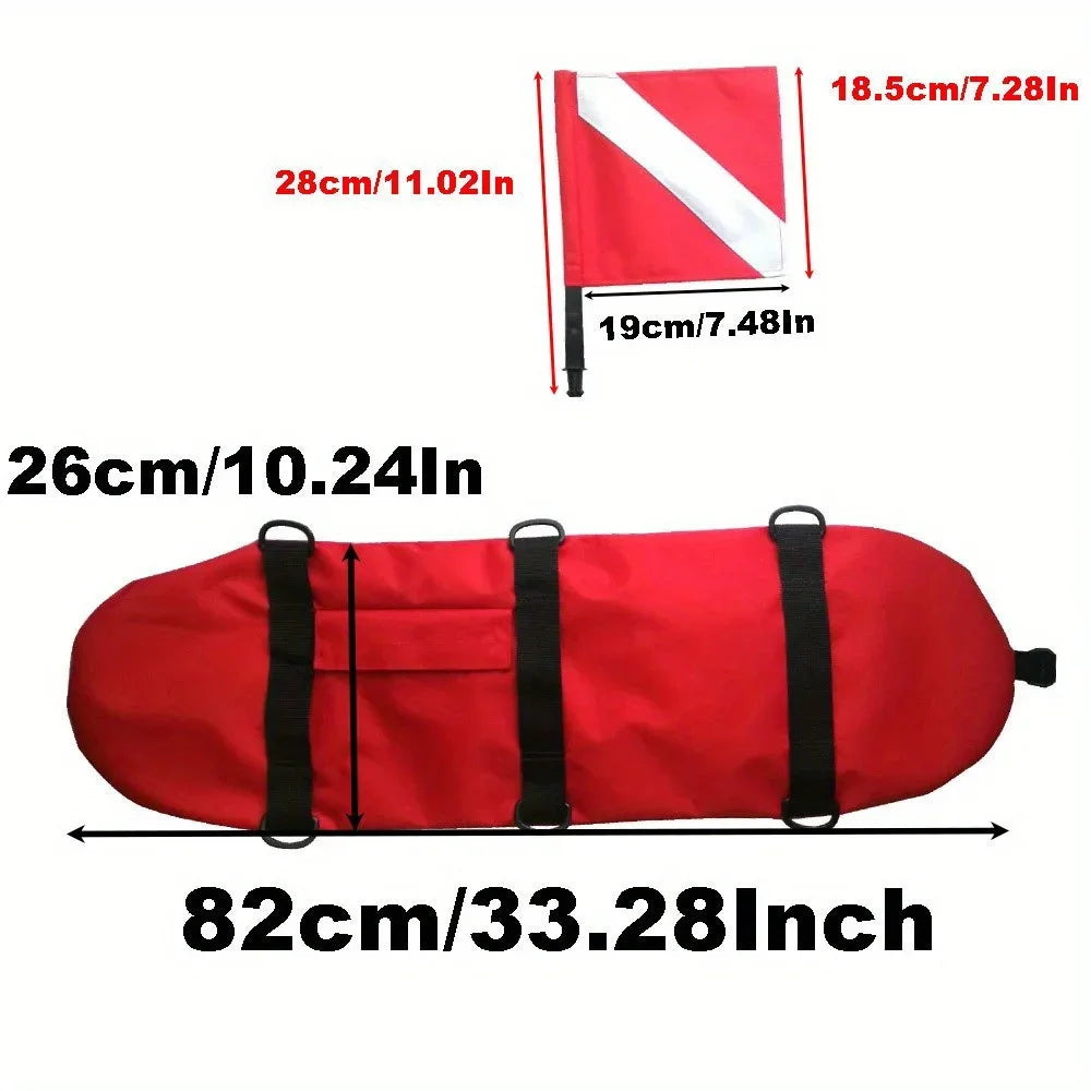 Inflatable Diving Safety Surface Marker Buoy Diver Down Signal Float Buoy Scuba Diving Free Diving Spearfishing Torpedo Buoy Oasis Select