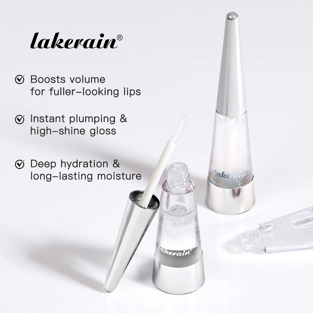 Lakerain Lip Plumper Deep Hydration Long-Lasting Nourishment High-Shine Gloss Shining Voluminous Finish Lip Moisturizing Liquid Oasis Select