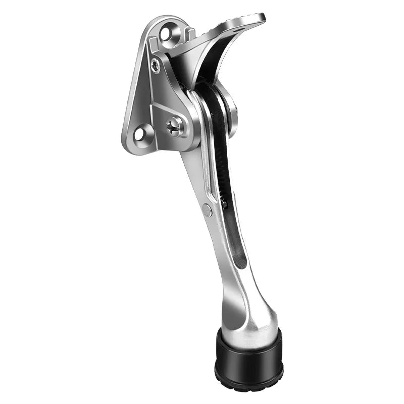 Zinc Alloy Foot-Operated Door Stopper Automatic Kickdown Door Hold Opener Punch-Free Windproof Door Stop for Home Hardware Oasis Select