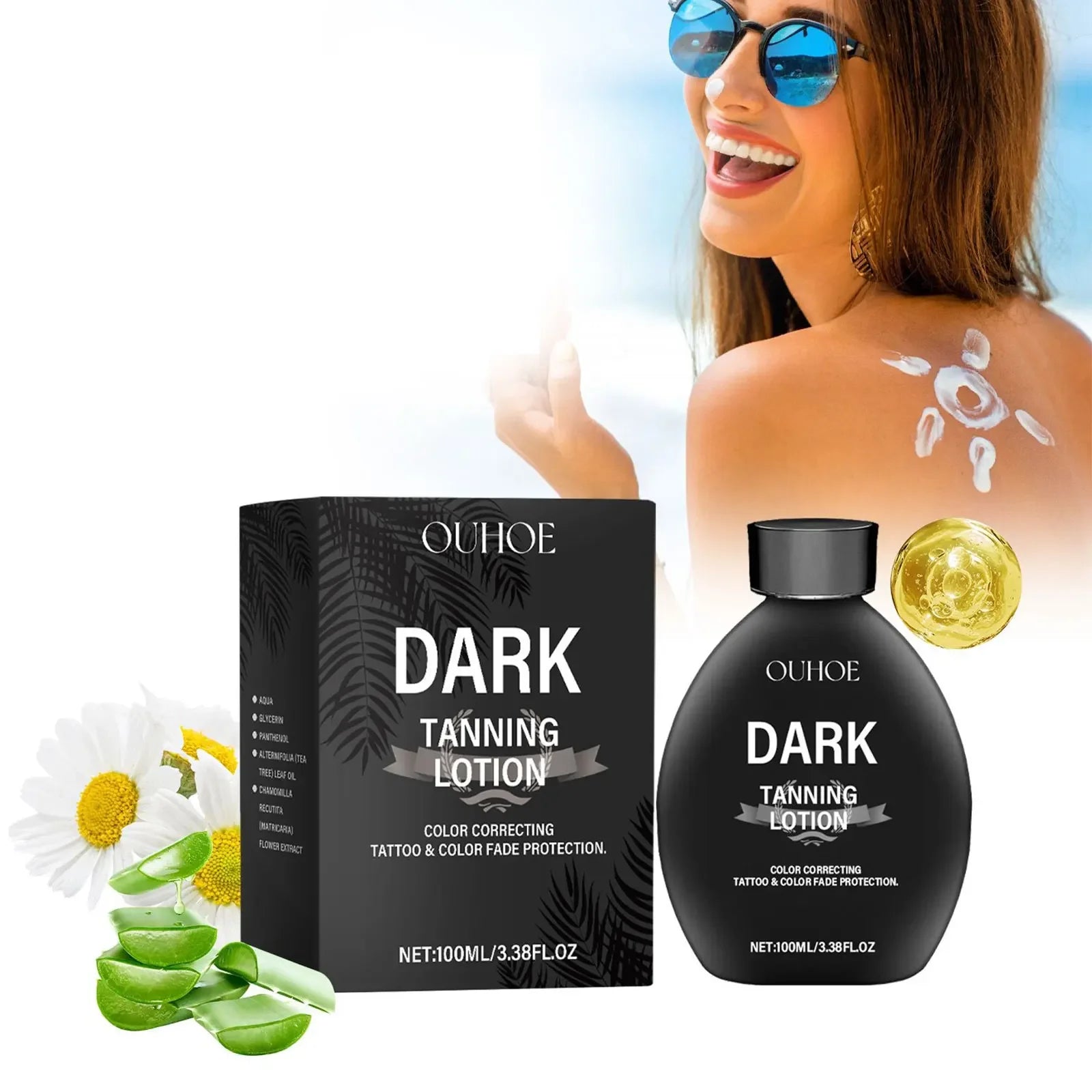 Self Tanning Lotion Long Lasting Bronzer Dark Wheat Sunless Tanner For Face Body Solarium Moisturizing Nourish Fake Tan Cream Oasis Select