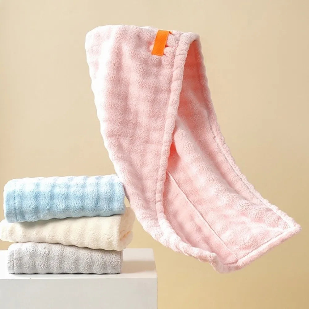 Microfiber Hair Drying Towel Wrap – Absorbent Turban Cap