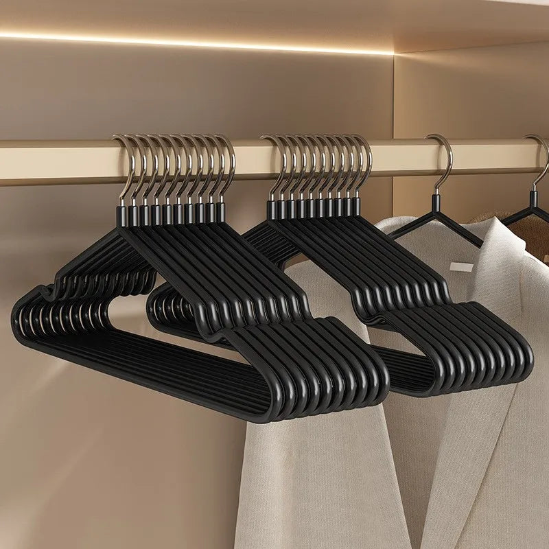 50-Pack Non-Slip Slim Metal Clothes Hangers | Space-Saving