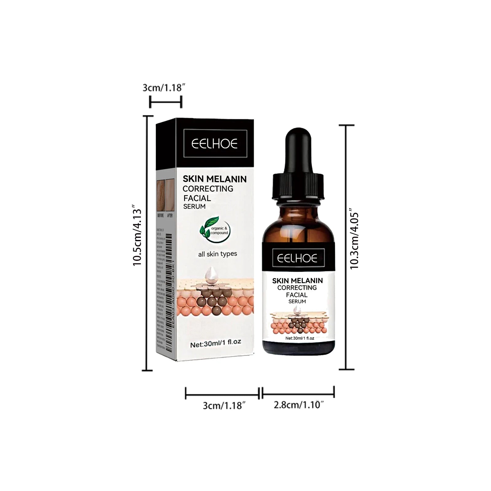 Eelhoe Niacinamide Dark Spot Serum – Fade Melanin & Brighten Brightening Face Serum Oasis Select