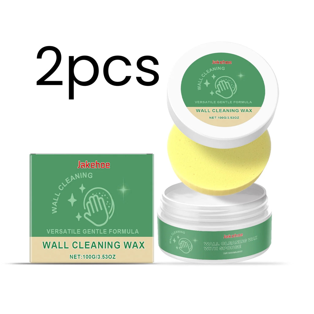 Jakehoe Wall Cleaning Wax for Crayon Mold Stains Daily Household Cleaning Gentle Wall Stain Remover with Sponge Included 100g Oasis Select 2pcs