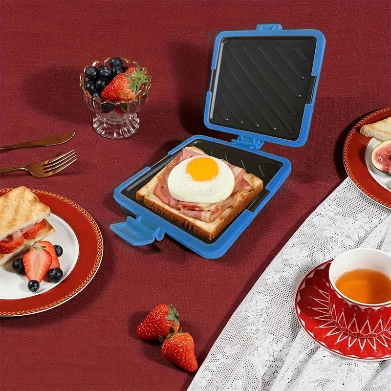 Microwave Oven Specific Baking Tray Waffle Sandwich Square Double-sided Silicone Baking Tray Baking Tool Oasis Select