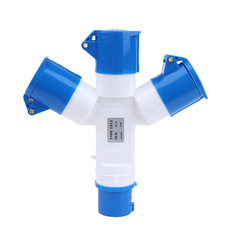 16A 3 Pin 2/3 Way 220V IP44 Waterproof Industrial Field Plug And Wall Socket Male Female Power Electrical Connector Oasis Select B
