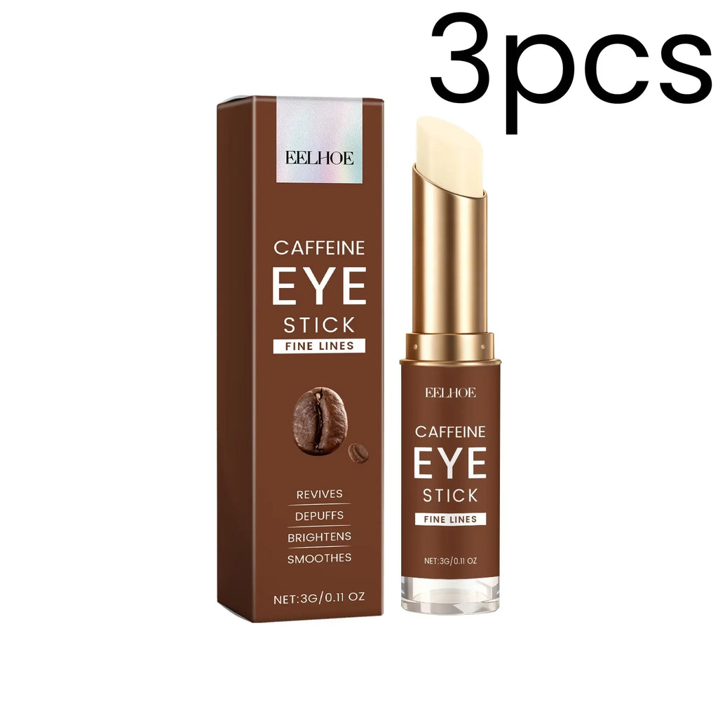 EELHOE Caffeine Eye Stick Wrinkle Reduction Puffiness Easing Smoothing Skin Firming Revitalizing Quick Absorbing Solid Eye Cream Oasis Select 3pcs