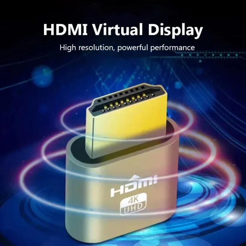 Dummy Plug Virtual Display Headless Ghost Display Emulator HDMI-compatible 4K DDC EDID Dummy Emulator Adapter Oasis Select