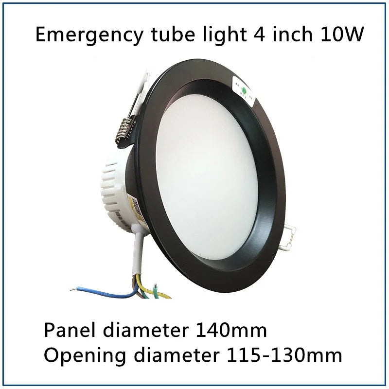 SHINEKNOT Dual-Function Emergency LED Downlight | Black Panel
