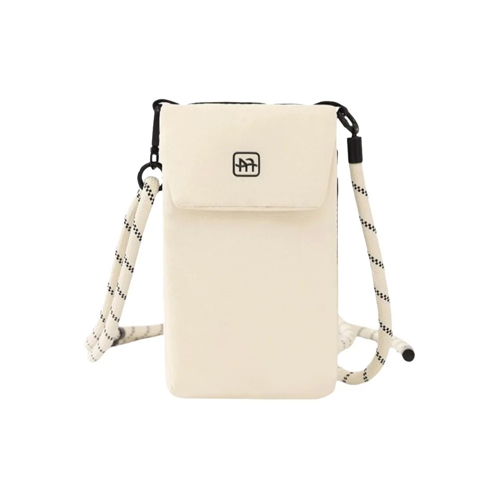 Nylon Mobile Phone Bag Waterproof Vertical Storage Crossbody Bag Zipper Closure Lightweight Phone Purse Women's Use Oasis Select Beige