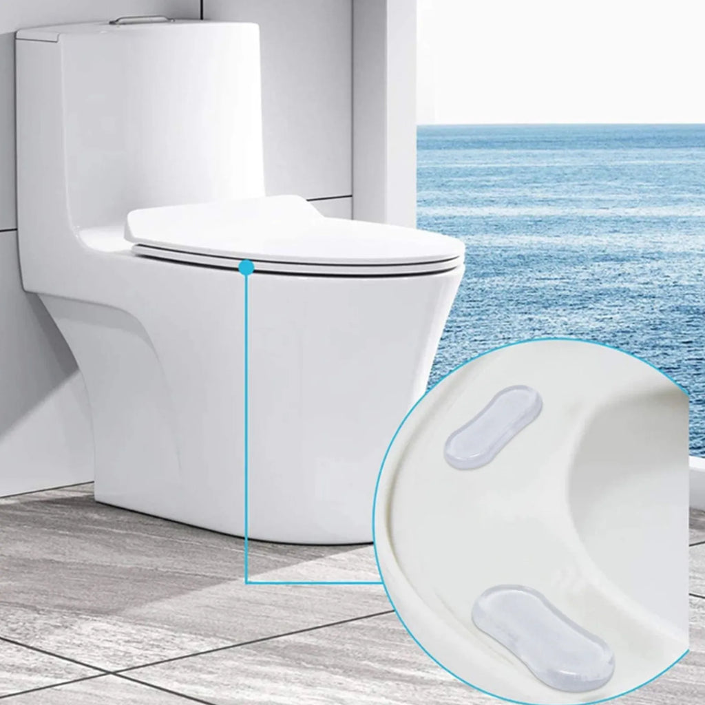 Durable Silicone Toilet Seat Bumper 5 PCS Strong Adhesive Toilet Seat Buffer Pad Shock-Proof Bathroom Accessories Oasis Select