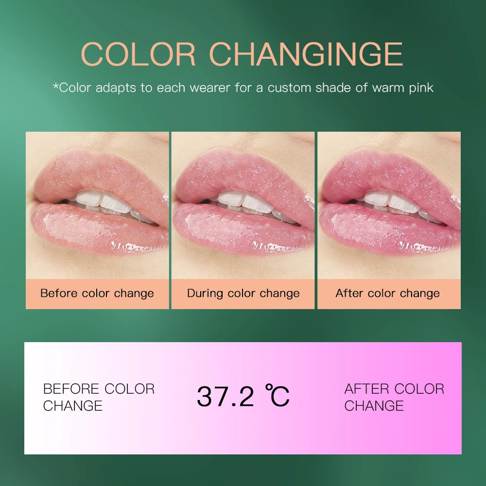PH Adaptive Color Lip Oil Instant Glass Shine Plumping Finish Iridescent Shine Lip Oil Long-lasting Hydration Smooth Lip Care Oasis Select