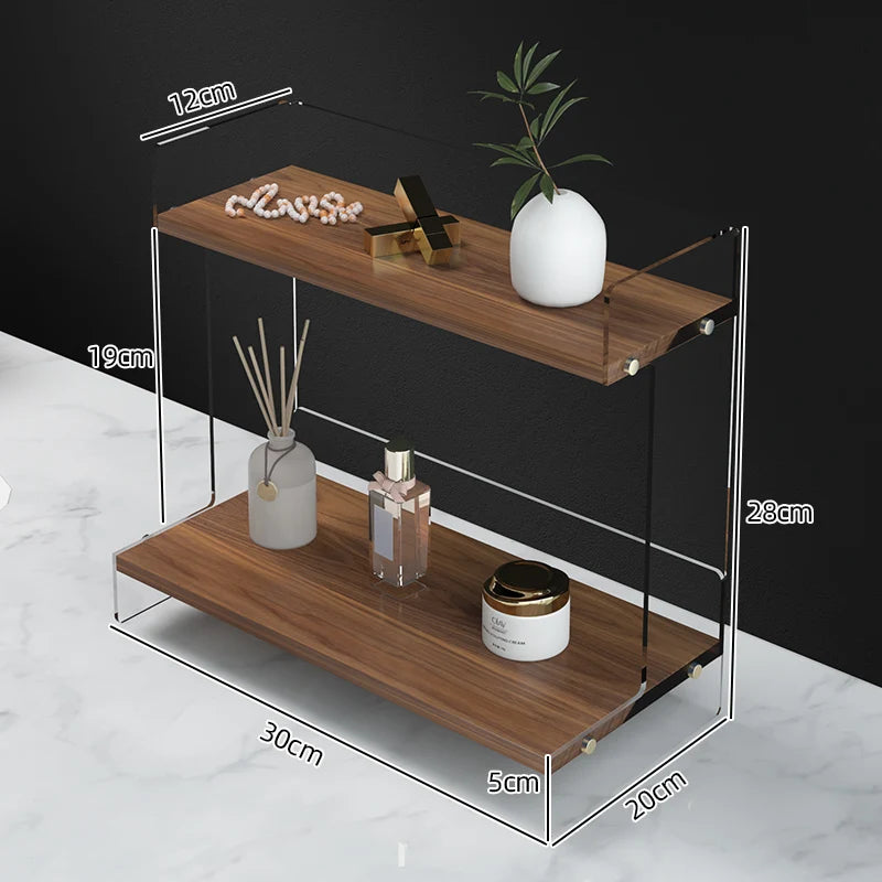 Bathroom Vanity Shelf Cosmetics Shelf Bathroom Vanity Skincare Desktop Storage Box Bathroom Organizer Oasis Select 30x20x28cm 2