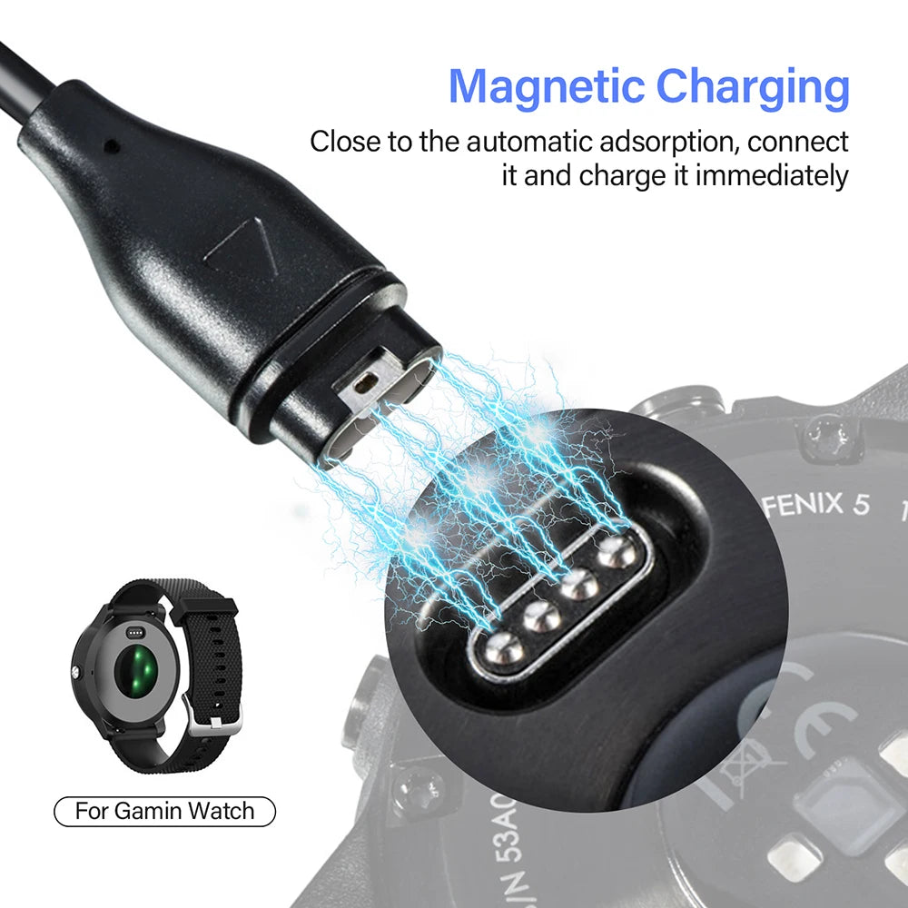 USB Charging Cable for Garmin Fenix 7 6 Forerunner Instinct Vivoactive Smartwatch Charging Cable Oasis Select