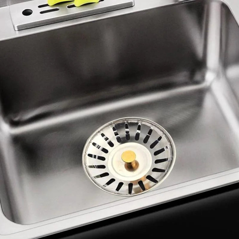 80MM Bathroom Sink Strainer Stainless Steel Water Stopper Sink Water Filter Plug Kitchen Sink Accessories Home Kitchen Tools Oasis Select