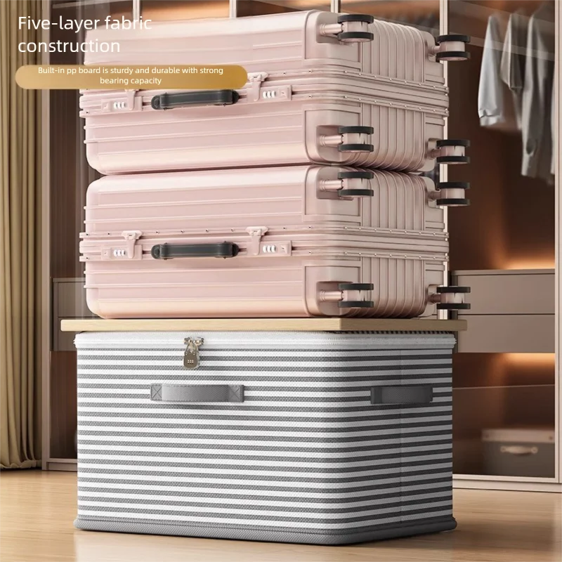Lockable storage box, used for organizing clothes, blankets, toys in wardrobes, foldable password storage box Oasis Select