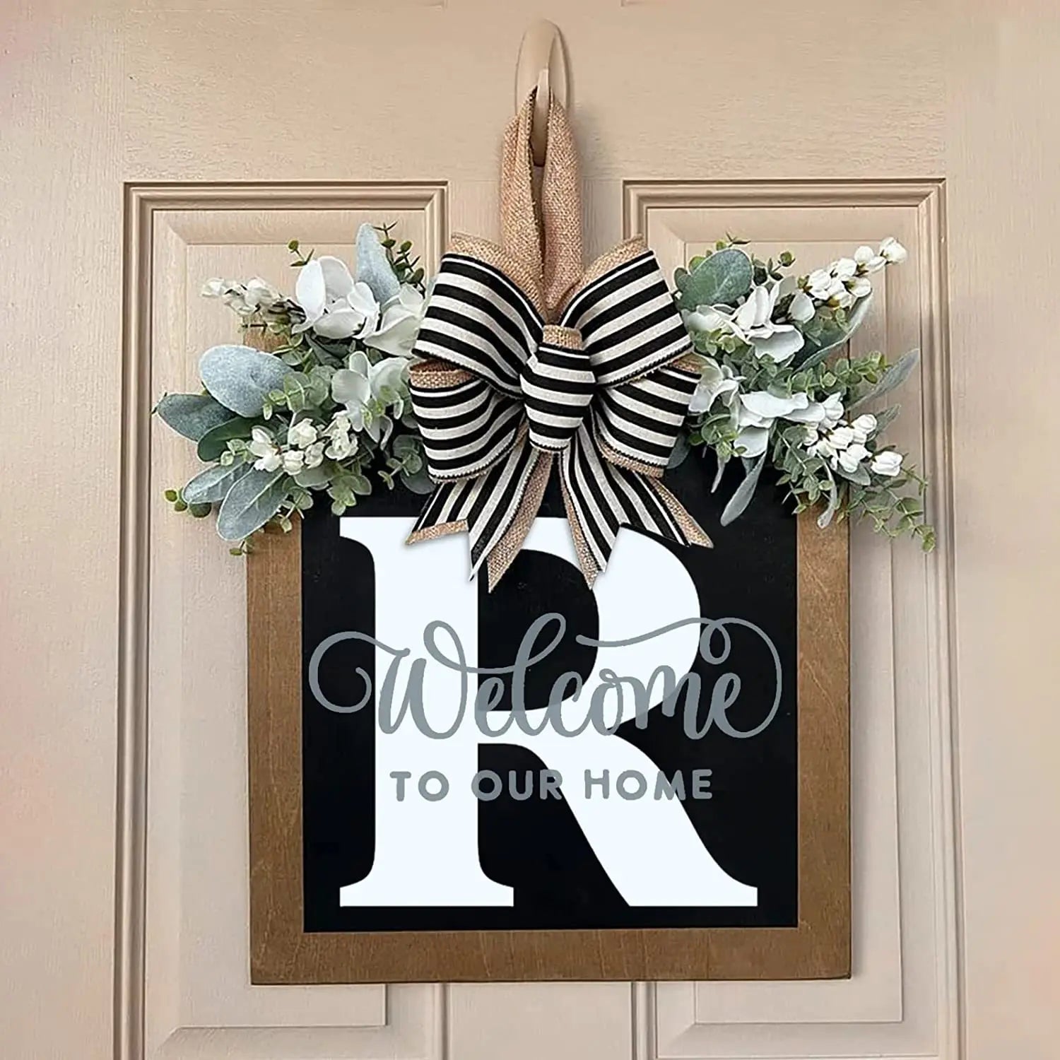 26-letter Personalized Front Door Decoration Door Hangings Layout Props Wooden Crafts Pendants Oasis Select