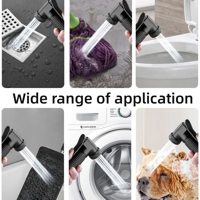 Toilet Cleaning Bidet Toilet Sprayer Set Water Portable Handheld Bidet Sprayer Shower Double Outlet Angle Valve Accessories Oasis Select