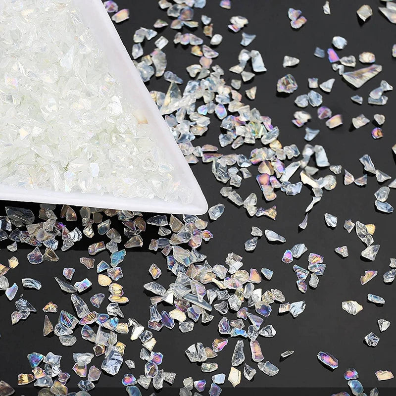 20g Glass Crushed Stone Irregularity Crystal Gravel Filling For DIY Epoxy Resin Mold Filler Crafts Decorative Nail Art Filler Oasis Select