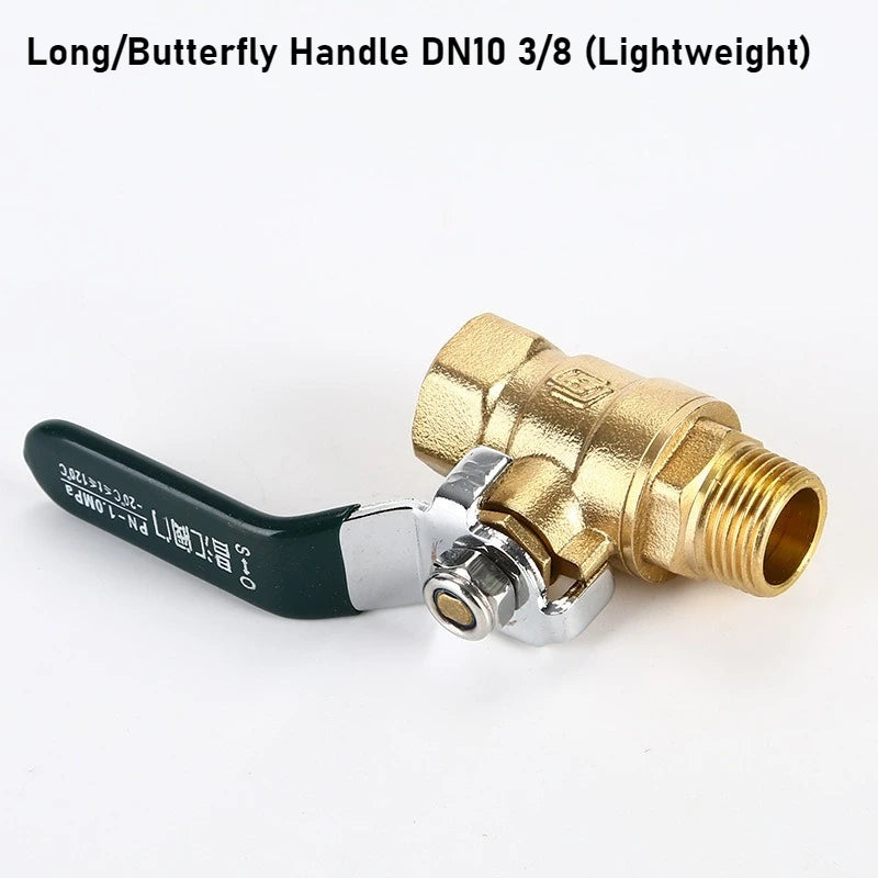 Brass valve with inner and outer teeth pneumatic ball valve all copper high-pressure copper full bore water treatment switch Oasis Select DN10 3 8 lightweight 1pcs