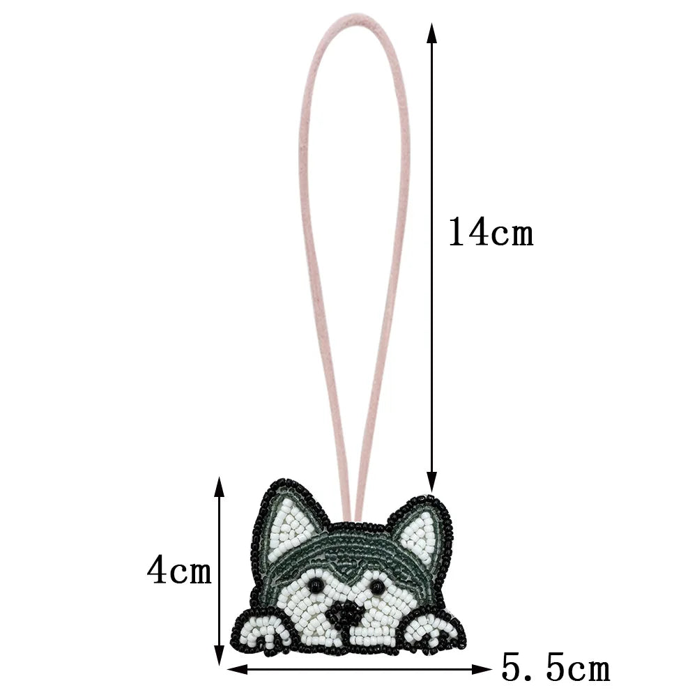 Fashion Animal Beaded Patch Pet Dog Diy Iron-on Applique For Bags Clothes Lanyard Accessories Embellishment Pendant Oasis Select Style 6