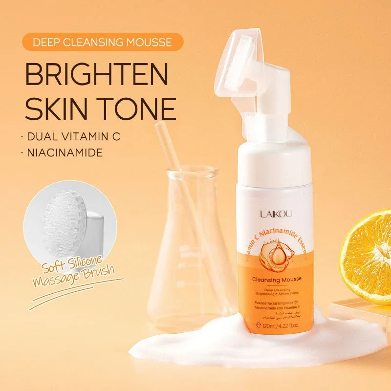 120ml Vitamin C Cleansing Mousse Facial Care Cleansing Pore Brightening Skin Tone Shrinking Pore Facial cleanser Skin care Oasis Select Default Title
