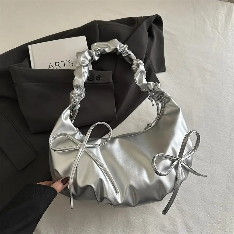 Large Capacity Hobo Shoulder Bag | Casual PU Tote for Women