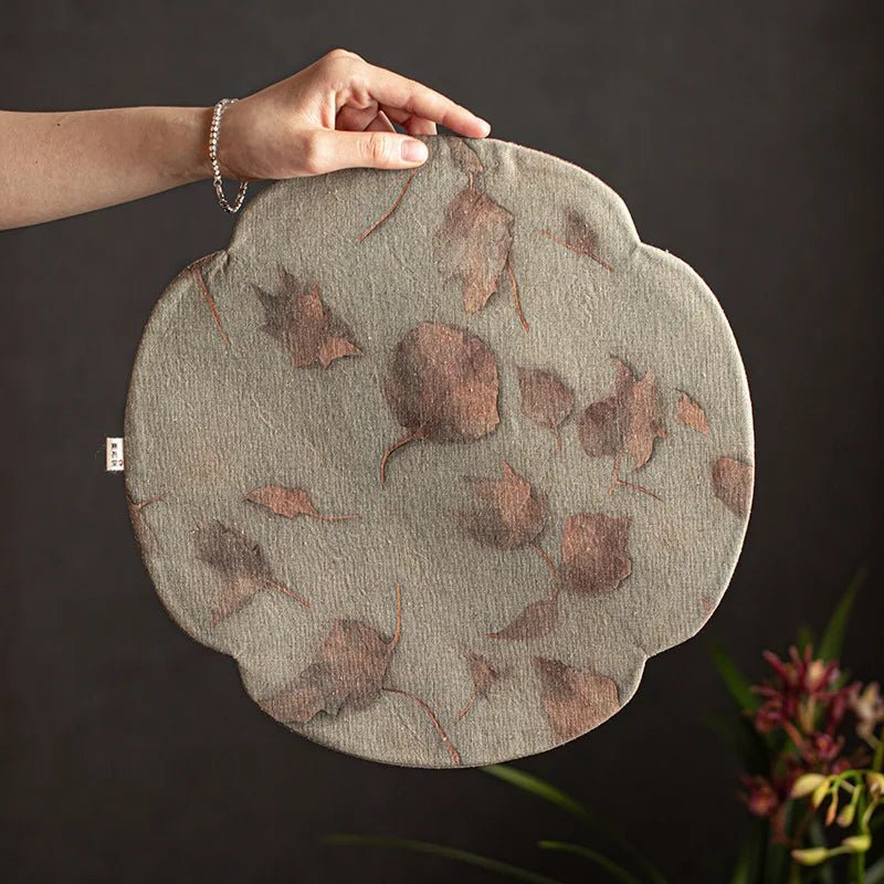 Chinese Round Tea Mat Zen Fabric Table Dry Tea Mat Kung Fu Tea Cup Accessories Waterproof Tea Mat Oasis Select
