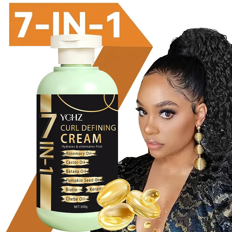 YCHZ Curly Hair Cream – Deep Moisture & Curl Enhancer 300g
