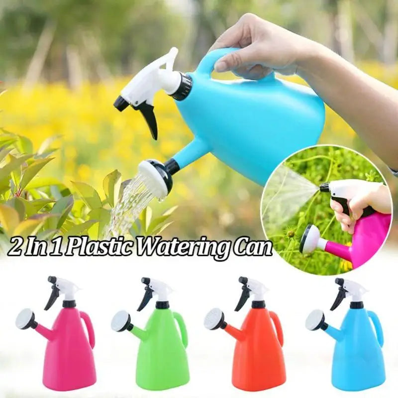 1L 2-in-1 Adjustable Pressure Spray Bottle, Plastic Watering Can, Garden Sprayer for Flowers and Plants Care Oasis Select