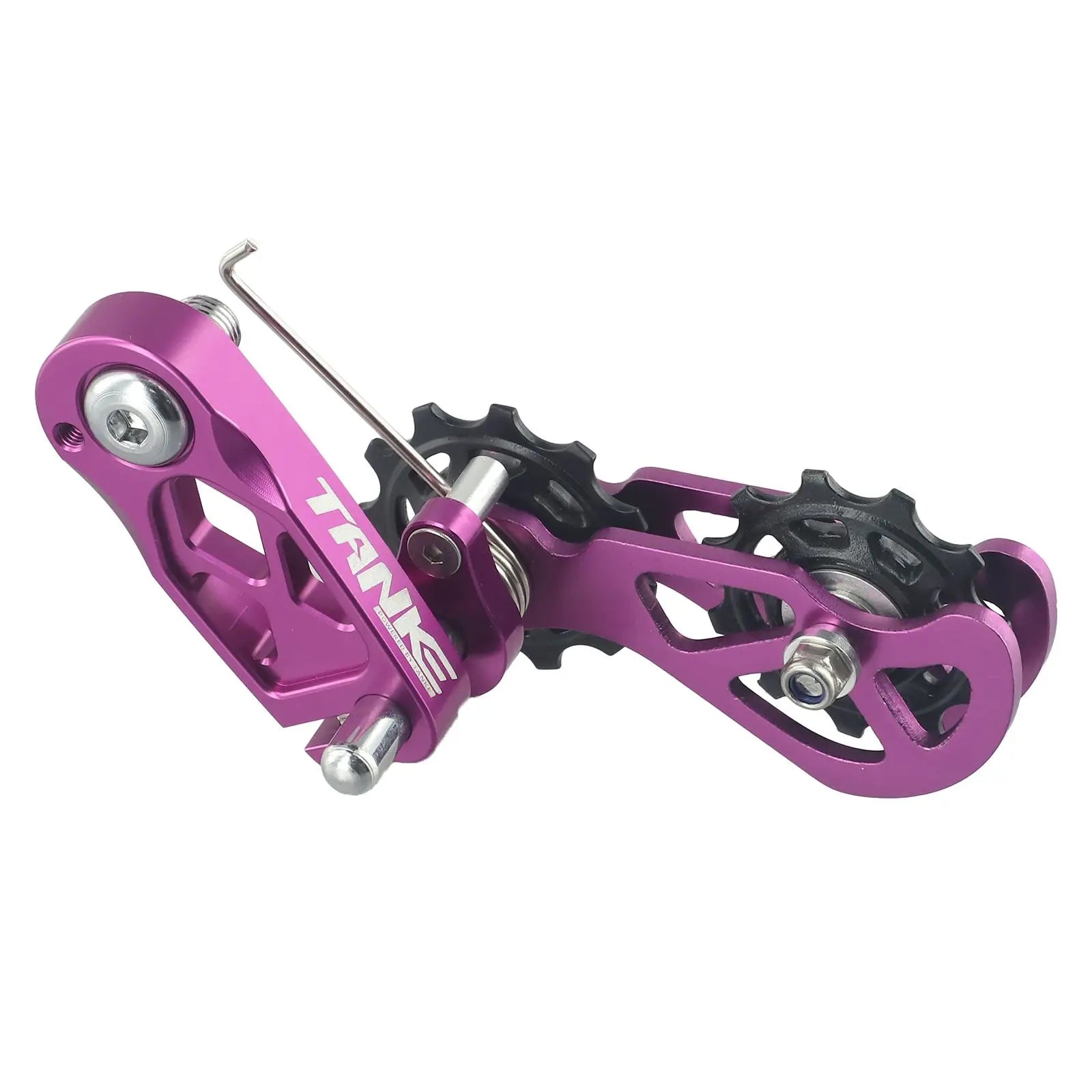 Anti-Drop Link Chain Tensioner Aluminum Alloy Chain Guide Floating Pulley Adjust Wheel Bike Bicycle High Quality Hot Sale Oasis Select Purple
