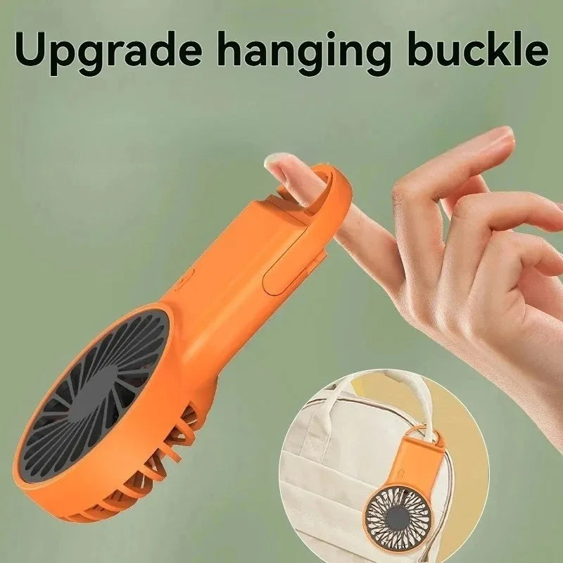 Foldable Mini Fan USB Rechargeable Handheld Desktop Fan with Hook Portable Cooling Fan for Outdoor Travel Home Office Oasis Select