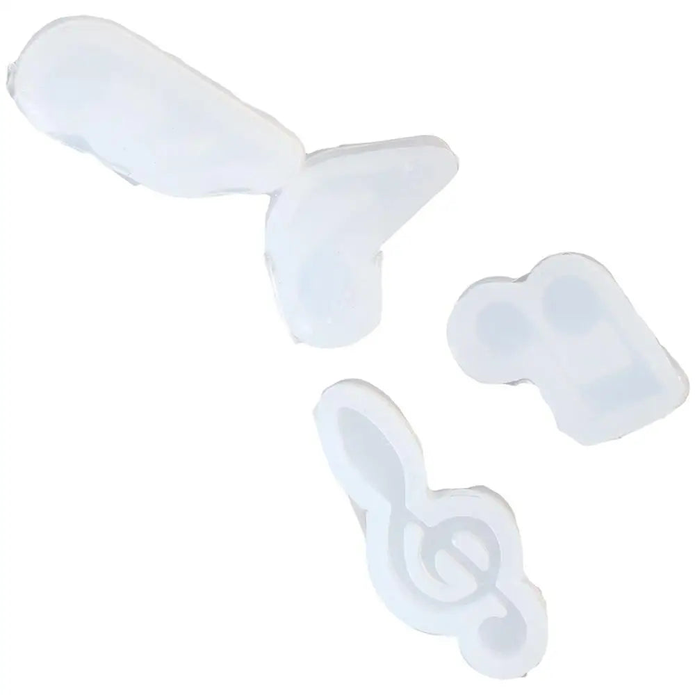 4Pcs Musical Note Silicone Mould White Music Note Silicone Freshie Mould Unique Silicone Mould Jewelry Pendant Oasis Select