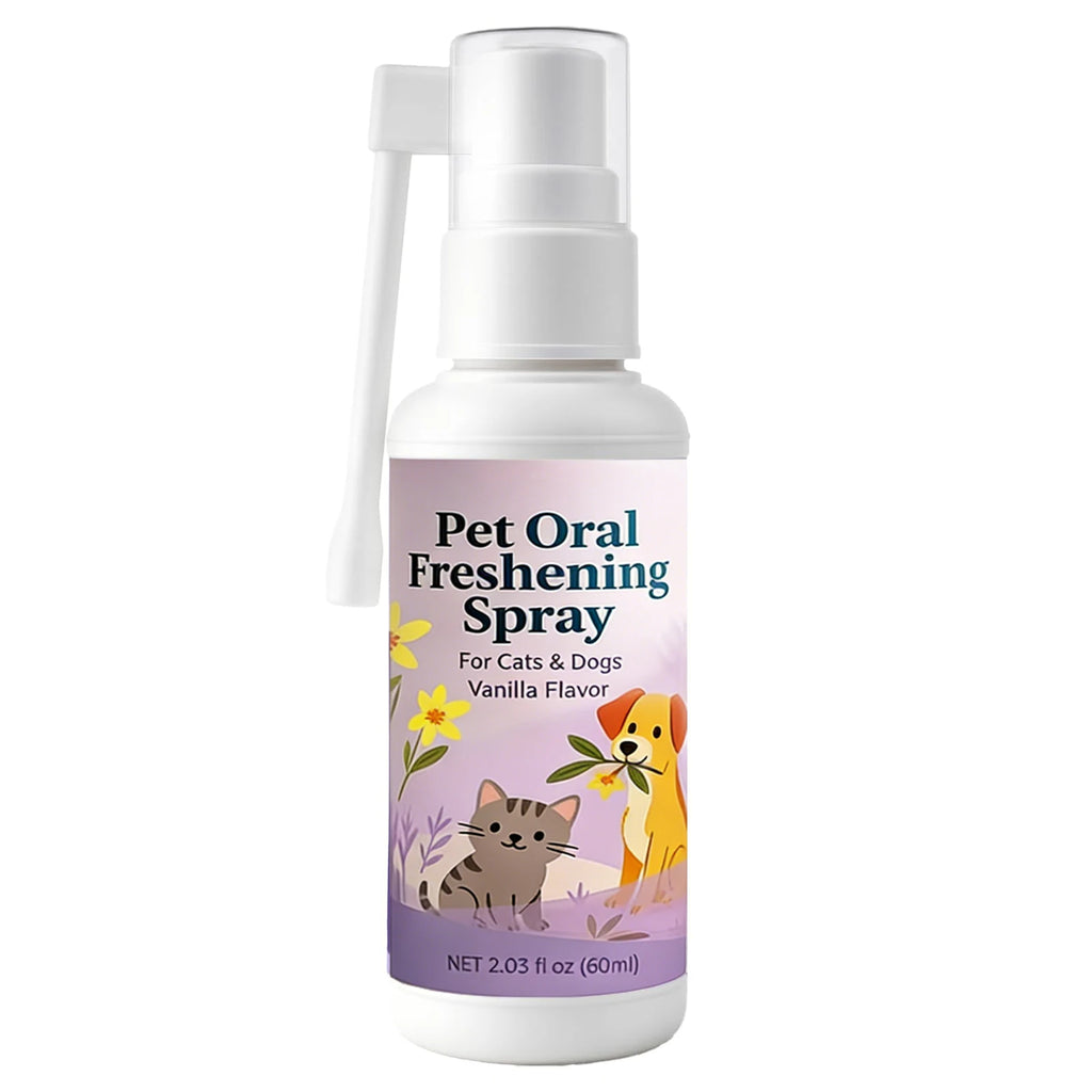 Pet Oral Freshening Spray – Vanilla Dog & Cat Breath Freshener